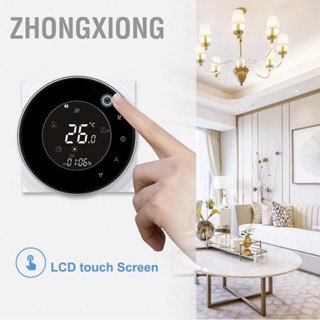 ZhongXiong เทอร์โมสตัท หน้าจอสัมผัส LCD ดิจิตอล ควบคุมอุณหภูมิน้ำ แก๊ส AC95‑240V 5A