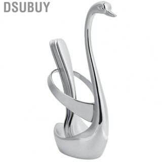 Dsubuy Kitchen Spoons W/Swan Shape Rack Innovative Stainless Steel Cutlery  SS