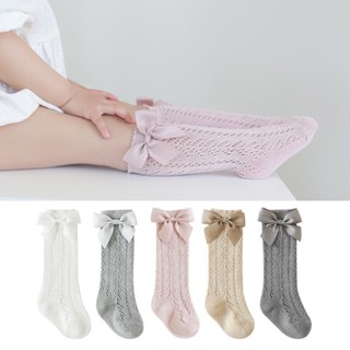 ถุงเท้ายาวถึงเข่า ผ้าฝ้าย แบบบาง ผ้าตาข่าย ระบายอากาศได้ดี ป…