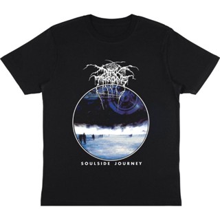 พร้อมส่ง ผ้าฝ้ายบริสุทธิ์ T-shirt     BAND DARKTHRONE - SOULSIDE JOURNEY  T-SHIRT BAJU BAND METAL  METAL PRIA HITAM PRIA