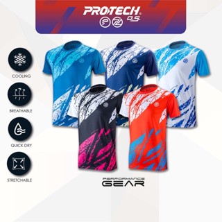 Protech RNZ-10059 เสื้อยืดลําลอง แขนสั้น พิมพ์ลายแบดมินตัน 3D แฟชั่นฤดูร้อน สําหรับผู้ชาย ผู้หญิง