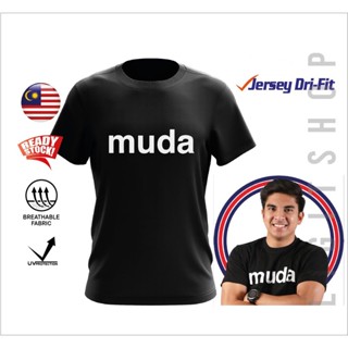 เสื้อยืดแขนสั้น พิมพ์ลาย Baju PARTI MUDA PRU Jersey ขนาดใหญ่ สําหรับผู้ชาย