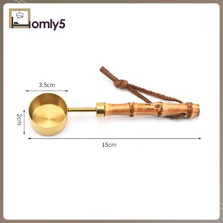 [Homyl5] ช้อนตวง สเตนเลส ด้ามจับไม้ สไตล์คลาสสิก 15 มล.