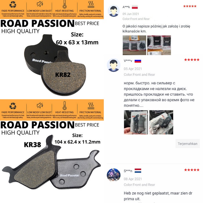 HARLEY DAVIDSON FXD FXST ผ้าเบรคหลัง