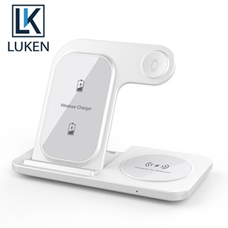 Luken 3 in 1 แท่นชาร์จไร้สาย ชาร์จเร็ว สําหรับ iPh 14 13 12 11 8 X XS XR App Watch 8 7 Airp Pro Samsung S22 S21