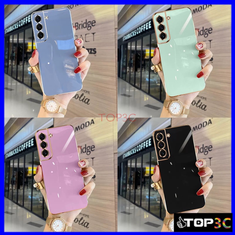 เคส Samsung S23 เคส Samsung S21 FE S22 Plus S21 Plus S23 Plus เคสโทรศัพท์มือถือ ขอบตรง แฟชั่น สําหรั