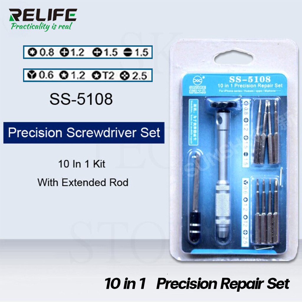 ไขควง ไขควงชุด RELIFE Sunshine SS-5108 สำหรับ iphone,oppo,หัวเว่ย,vivo,xiaomi