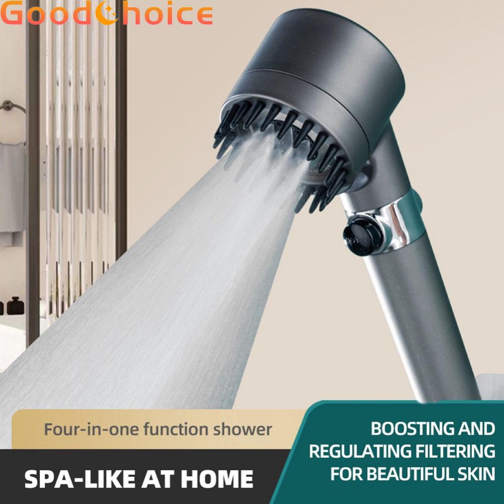 【Good】4 in 1 Massage Shower 3 Modes High Pressure Water Saving Rain Shower Head【Ready Stock】