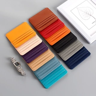 (HB-707)  กระเป๋าใส่บัตร มี 4ช่อง แบบบาง Multi-card หลากสี
