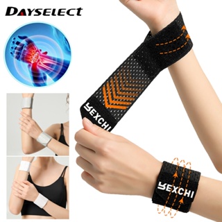 Dayselect สายรัดข้อมือ 1/2 ชิ้น สายรัดข้อมือ ปรับได้ สําหรับการออกกําลังกาย ยกน้ําหนัก สายรัดข้อมือ บรรเทาอาการปวดข้อมือ ยืดหยุ่นสูง