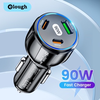 Elough อุปกรณ์ชาร์จโทรศัพท์มือถือ 90W Type C 3 พอร์ต QC PD 3…