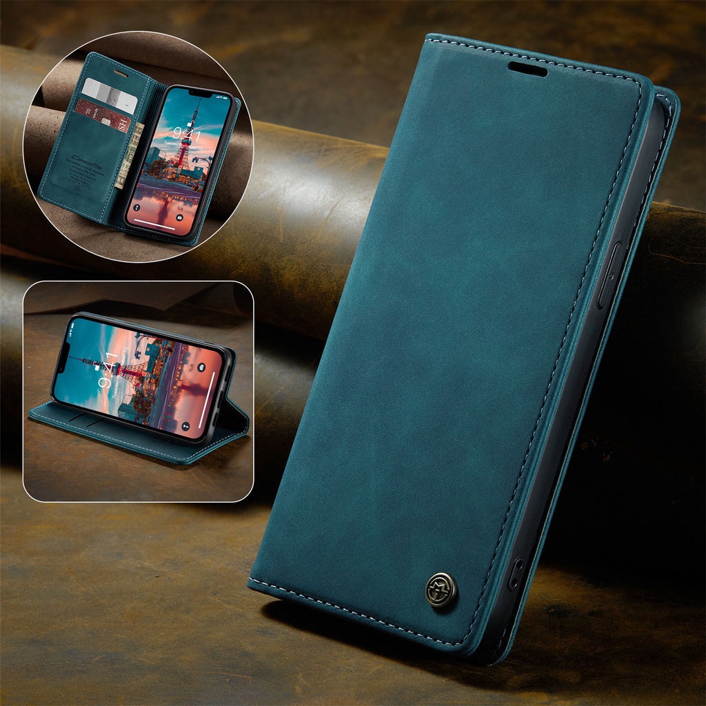 เคส Case for iPhone 7 8 6 6s Plus 5 5s SE 2020 2022 SE2 SE3 X XR XS Max เคสฝาพับ เคสหนัง โทรศัพท์หนัง PU TPU นิ่ม ฝาพับแม่เหล็ก พร้อมช่องใส่บัตร สไตล์เรโทร Leather Flip Cover Magnetic Wallet Mobile Phone Casing ซองมือถือ