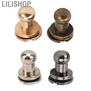 Lilishop Button Stud  Chicago Screws Round Head Glossy Appearance 200 Sets  for Leather