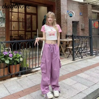 DaDulove💕 New American Ins Drawstring Overalls Womens Niche High Waist Casual Pants Wide Leg Pants Trousers