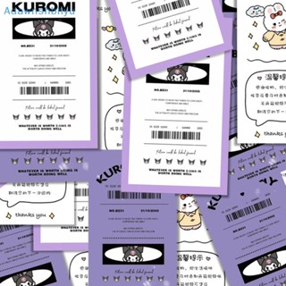 Adhyu สติกเกอร์ฉลาก ลาย Kawaii Kuromi สําหรับตกแต่งสมุดภาพ 100 แผ่น ต่อแพ็ก