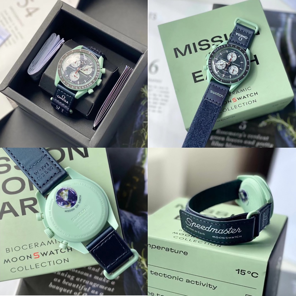 สายนาฬิกาข้อมือ หนัง PU กันน้ํา ลายโลโก้ Venus Jupiter 20 มม. 11 สี สําหรับ Moonwatch Planetary Co-branded Straps Venus Jupiter