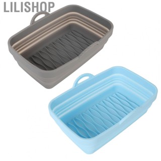 Lilishop Foldable Silicone Fryer   Easy To Clean Rectangle Silicone Fryer Liner Oil Resistant Healthy  for Barbecue for Family Baking