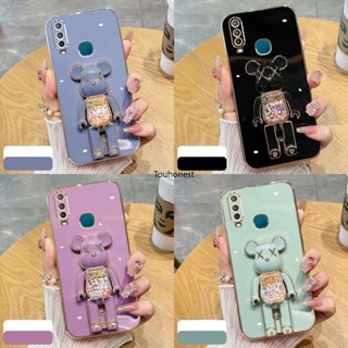 เคส Vivo Y50 Y30 เคส Vivo Y30i Y12 Cover Vivo Y15 เคส Vivo Y17 Case Vivo Y3 Y11 2019 เคส Vivo Y19 U3 Case เคสซิลิโคน นิ่ม การ์ตูน อะนิเมะ หมีน่ารัก ขาตั้ง เคสโทรศัพท์