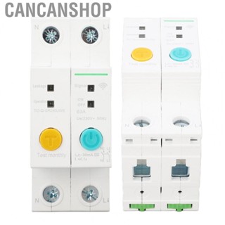 Cancanshop WiFi Switch Circuit Breaker  Real Time  32A PA66 Automatic Control WiFi Smart Circuit Breaker 2P  for Smart Home Devices