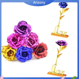 Arizony|  ดอกกุหลาบประดิษฐ์ ฟอยล์สีทอง ของขวัญวันแม่ วันวาเลนไทน์ สําหรับตกแต่ง