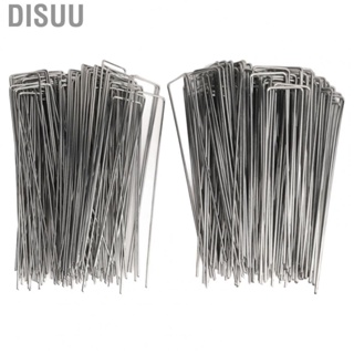 Disuu Garden Stakes  Ground Pins Rustproof Pointed Leading Ends U Shaped Easy To Install  for Sod