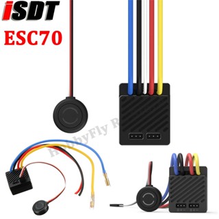 Isdt ESC70 WP 1080 70A มอเตอร์แปรงถ่าน ESC กันน้ํา 2-3S ควบคุมความเร็วโทรศัพท์ สําหรับรถบังคับ 1:10 1:8