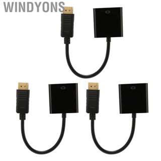 Windyons 3pcs DisplayPort To DVI Adapter 4K HD 1080P Mini DP To DVI Cable For PC