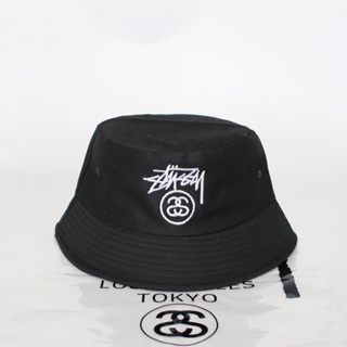 Stussy หมวกบักเก็ต ปักลาย สไตล์ฮิปฮอป สําหรับผู้ชาย และผู้หญิง ins