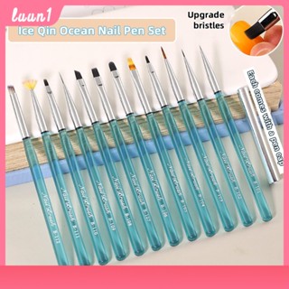 ใหม่ Crystal Blue Nail Tool Brush ปากกาเพ้นท์เล็บ Halo Dye Pen Function Pen COD