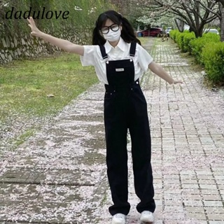 DaDulove💕 New Korean Version of INS Cute Thin Denim Overalls WOMENS Niche High Waist Wide Leg Pants Jumpsuit