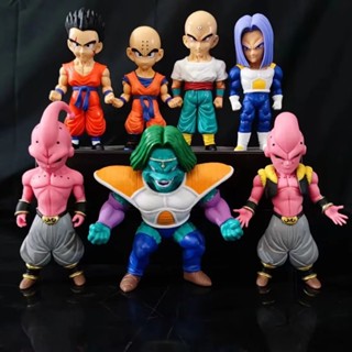 โมเดลฟิกเกอร์ PVC อนิเมะ Dragon Ball Z LG Q Version Yamcha Majin Buu Tien Shinhan Zarbon Trunks krillin ขนาด 13 ซม. สําหรับเก็บสะสม