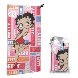 Betty Boop ผ้าขนหนูนุ่ม ดูดซับน้ําได้ดี แห้งเร็ว ขนาด 40*80 ซม. สําหรับเด็ก และผู้ใหญ่