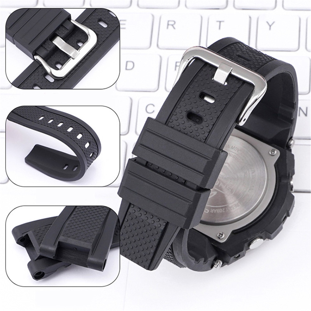 สายนาฬิกาข้อมือยาง ลายพราง สําหรับผู้ชาย Casio G-Shock GST Series GST-210B GST-W300G S300G S110 W100