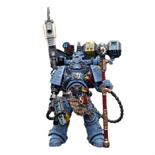 ของแท้ 100% โมเดลหุ่นยนต์นักบวช JOYTOY WARHAMMER 40K Space Wolves Iron Priest Jorin Fellhammer 1/18 Robot Action Model Art Collection ของเล่น ของขวัญ