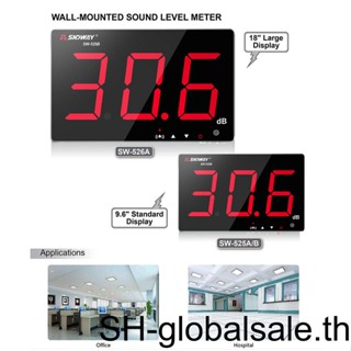 【Global】เครื่องวัดเสียงรบกวนดิจิทัล 525a 30-130dB แบบติดผนัง