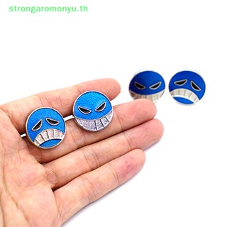 Strongaromonyu เข็มกลัดโลหะ รูปการ์ตูนอนิเมะญี่ปุ่น Ace Cap Lapel Pins สําหรับผู้ชาย และผู้หญิง 2 ชิ้น