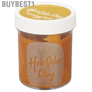 Buybest1 Temporary Hair Coloring Wax  Moisturizing Lasting Hair Styling Wax Yellow  for Salon