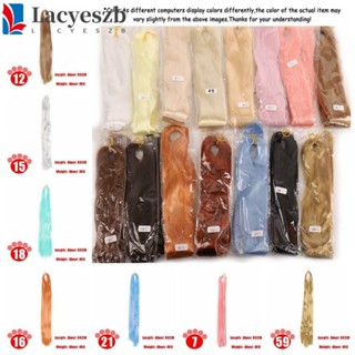 Lacyeszb Bjd ผมปลอม ผ้าไหม สีดํา 80 ซม. สําหรับตุ๊กตาทุกตัว