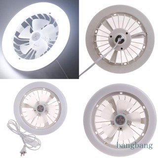Bang พัดลมติดเพดาน ปลั๊ก US พร้อมไฟ LED 30W เสียงเงียบ สําหรับตกแต่งเพดานห้องนอน ห้องครัว