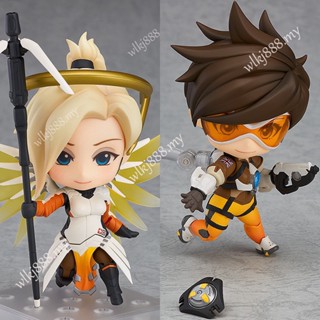 Ow โมเดลฟิกเกอร์ อนิเมะ Nendoroid Overwatch Tracer 730 Mercy 790