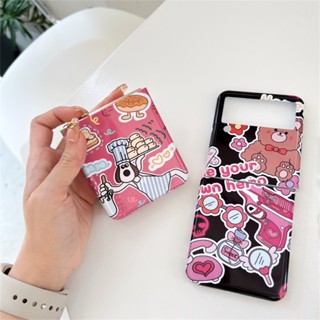 เคสโทรศัพท์มือถือ PC บางมาก กันกระแทก ลายสุนัขน่ารัก แวววาว สําหรับ Samsung Galaxy Z Flip 4 5 5G Flip4 Flip5 Flip3 Flip 3