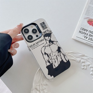 เคสแข็ง เคสไอโฟน iPhone 14 Pro Max iPhone 13 Pro Max iPhone 12 Pro Max iPhone 11 Cartoon Jujutsu Kaisen Gojo Satoru Electroplating Design Hard Case