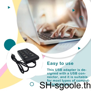 อะแดปเตอร์ฮับ USB 2 0 10 พอร์ต 480Mbps สําหรับคอมพิวเตอร์ แล็ปท็อป