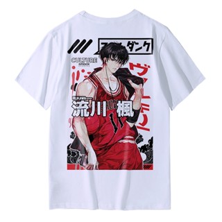 เสื้อยืดแฟชั่นลายการ์ตูน Slam Dunk ผ้าคอตตอนแขนสั้นลายการ์ตูนใหม่ล่าสุด ลายสกรีนคมชัด เสื้อยืดผู้หญิง