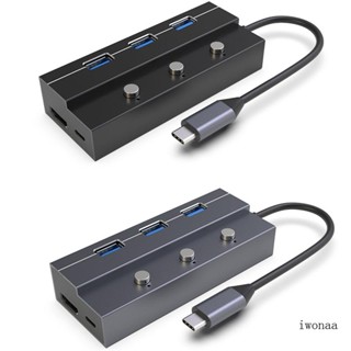 Iwo 5-in-1 Type C USB3 0 Hub HDMI2 0-compat PD แท่นวาง