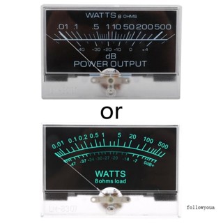 Fol แผงมิเตอร์วัดระดับเสียง 12-16V VU ไฟแบ็คไลท์ สีฟ้า สําหรับเครื่องขยายเสียง