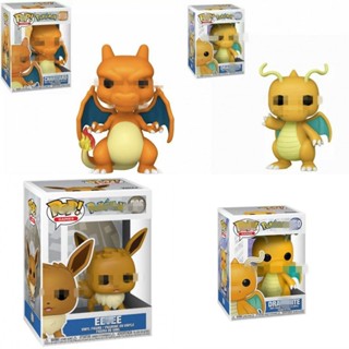 Funko POP ฟิกเกอร์ Pokemon Eevee 626 Fast Dragon 850 Charizard Fire-breathing Dragon 843 ของเล่นสําหรับเด็ก