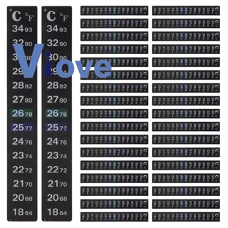 เครื่องวัดอุณหภูมิดิจิทัล แถบคริสตัล มีกาวในตัว สําหรับตู้ปลา 36 ชิ้น