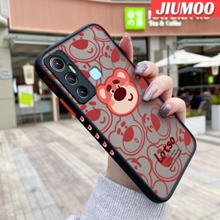 เคสซิลิโคนนิ่ม แบบใส ขอบสี่เหลี่ยม ลายหมีสตรอเบอร์รี่ กันกระแทก สําหรับ Infinix Hot 12 Play Hot 12i Hot 10i Hot 11 2022