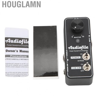 Houglamn Guitar Effect Pedals  Headphone Amplifier Pedal 6dB Maximum Gain Metal for Bass